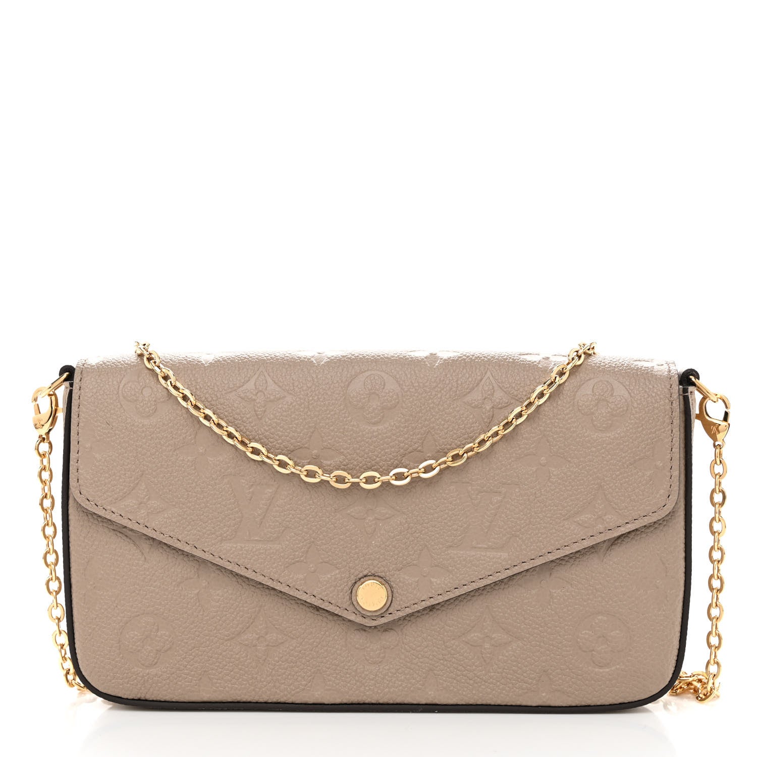 Louis Vuitton Empreinte Pochette Felicie Chain Wallet Tourterelle 3 of 9