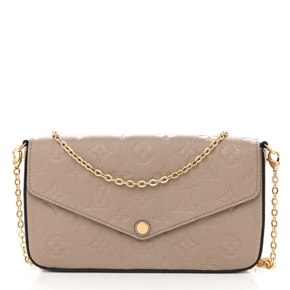 Louis Vuitton Empreinte Pochette Felicie Chain Wallet Tourterelle 3 of 9