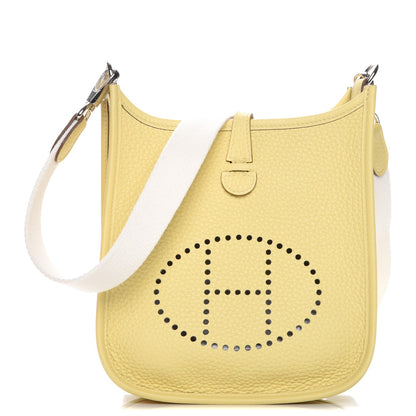 Hermes Taurillon Clemence Amazone Evelyne TPM Jaune Poussin Craie 1 of 8