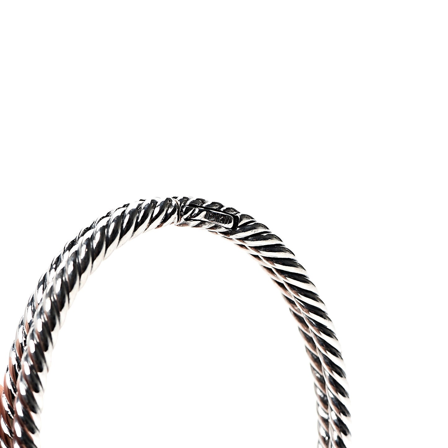 Sterling Silver Diamond Pave 10mm Single Loop Labyrinth Bracelet