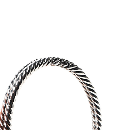 David Yurman Sterling Silver Diamond Pave 10mm Single Loop Labyrinth Bracelet 3 of 5