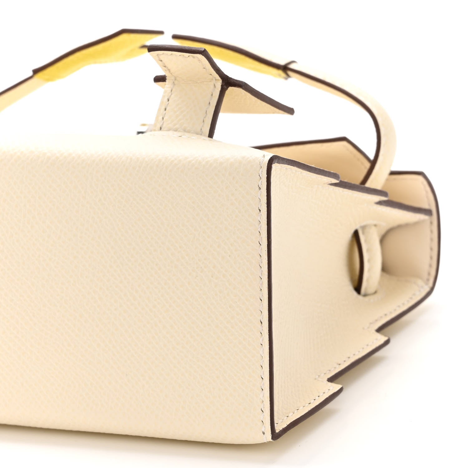 Hermes Epsom Quelle Idole Picto Kelly Doll Handbag Nata Mauve Sylvestre Lime Chai 13 of 14