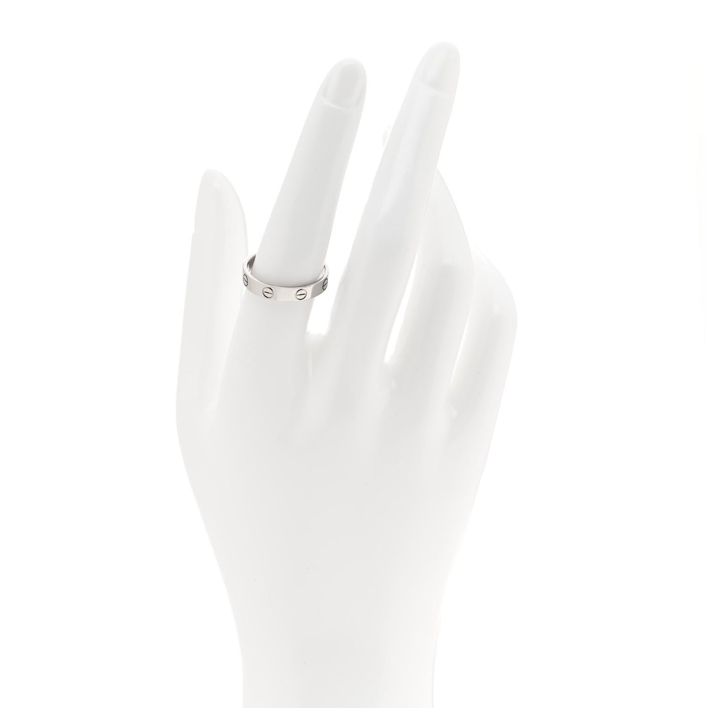 18K White Gold 3.5mm LOVE Wedding Band Ring 56 7.5