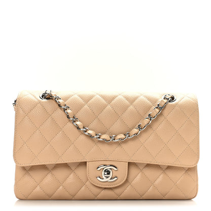 Chanel Caviar Quilted Medium Double Flap Beige 1 of 9