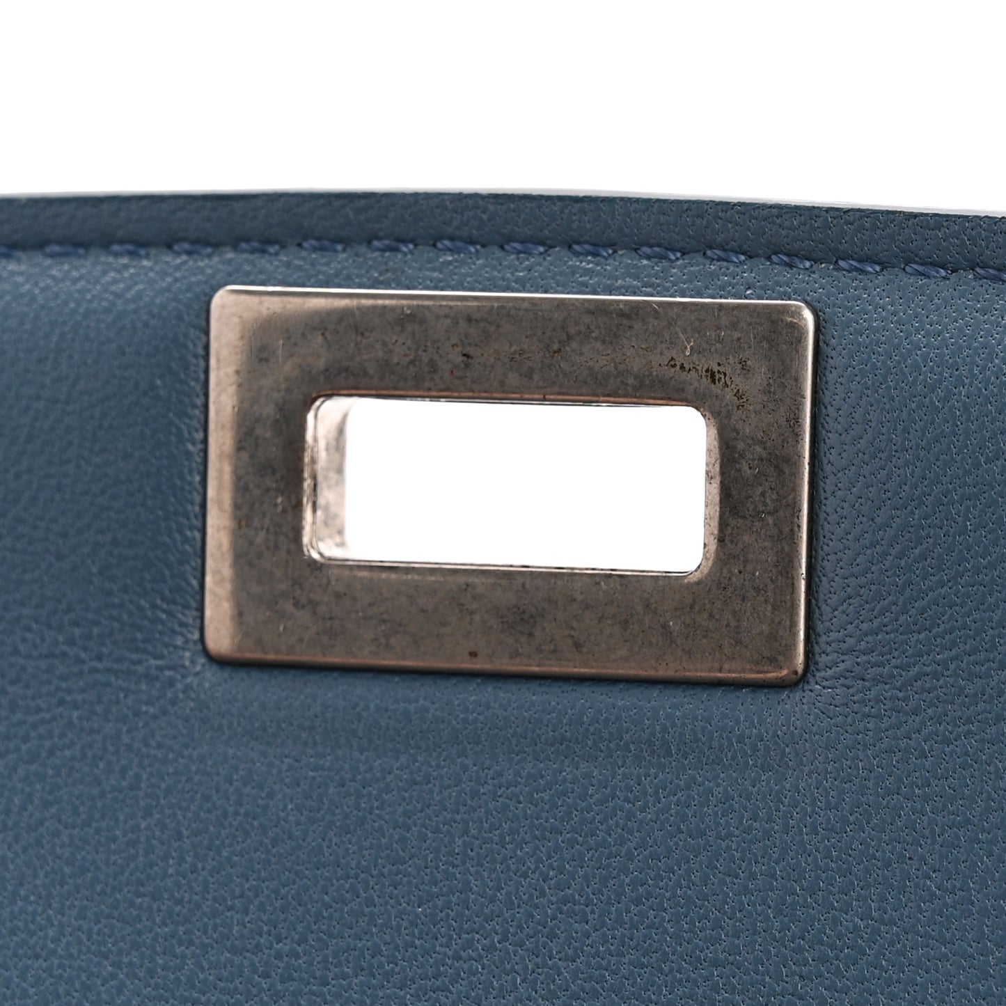 Box Calfskin Medium Classic Box Flap Bag Slate Blue