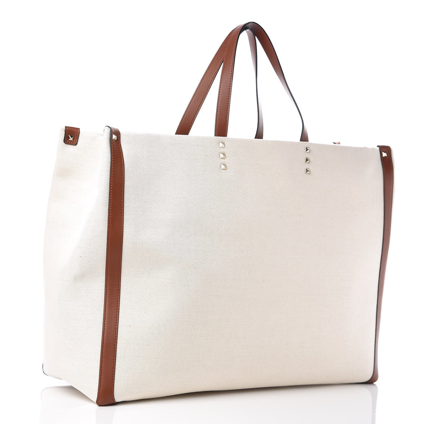 Canvas VLTN Print Large Tote Natural