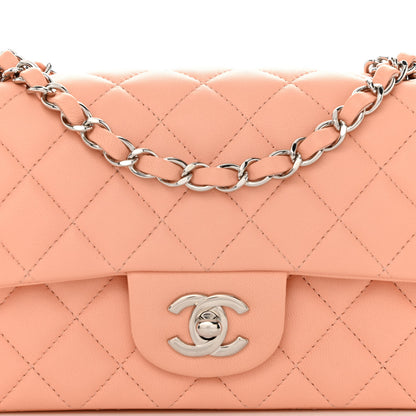 Chanel Lambskin Quilted Mini Rectangular Flap Light Pink 8 of 10