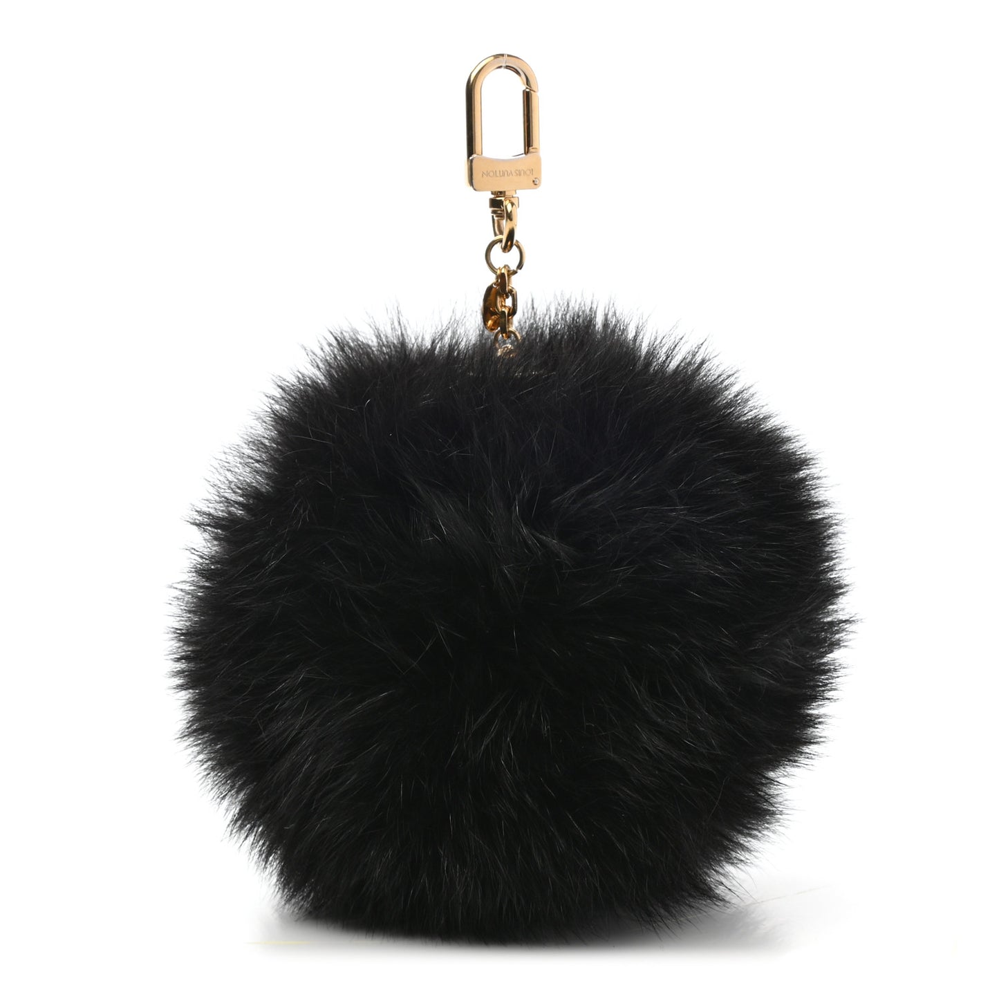 Mink Fur Fluffy Bag Charm Black