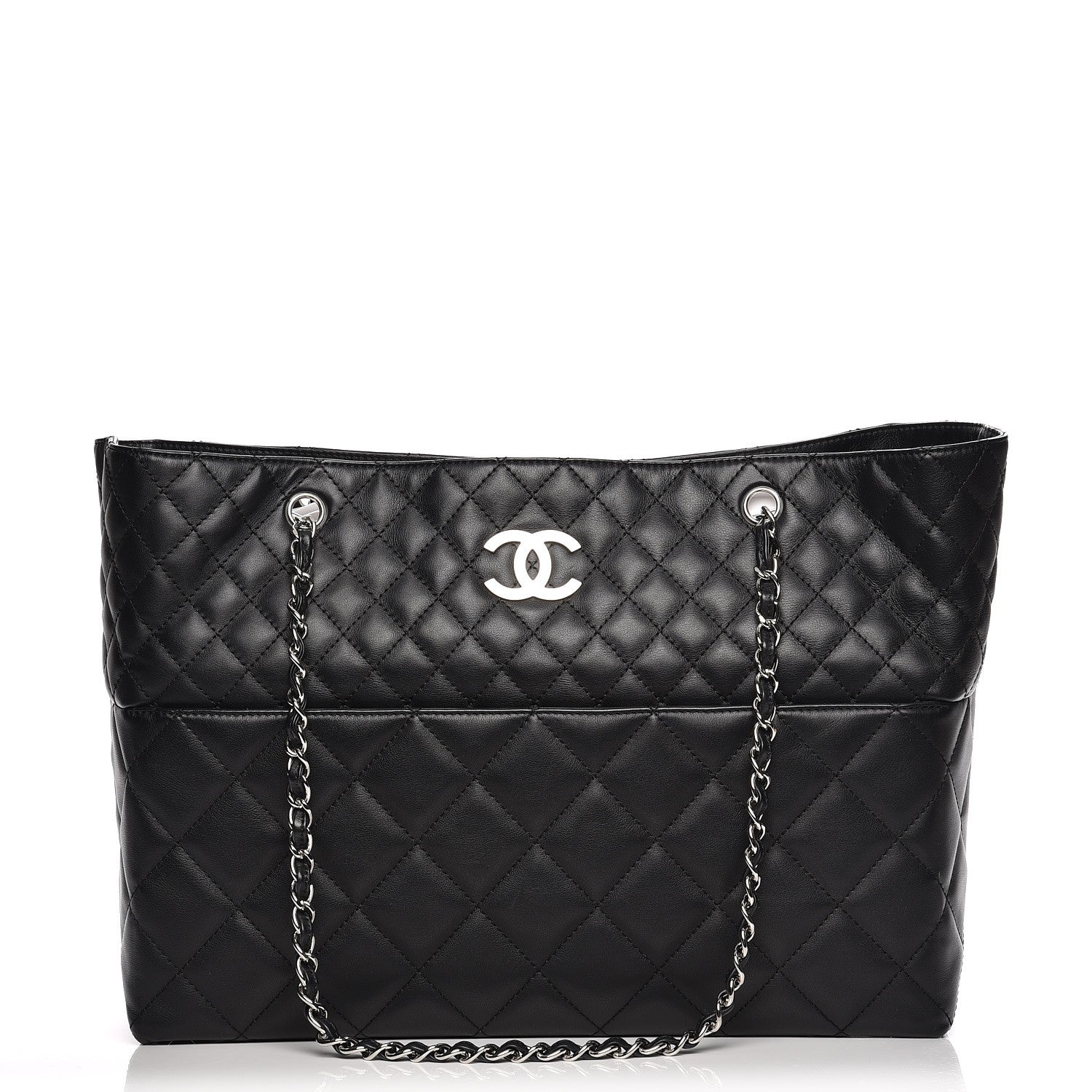 Chanel Calfskin Quilted Large In The Business Tote Black 1 of 7