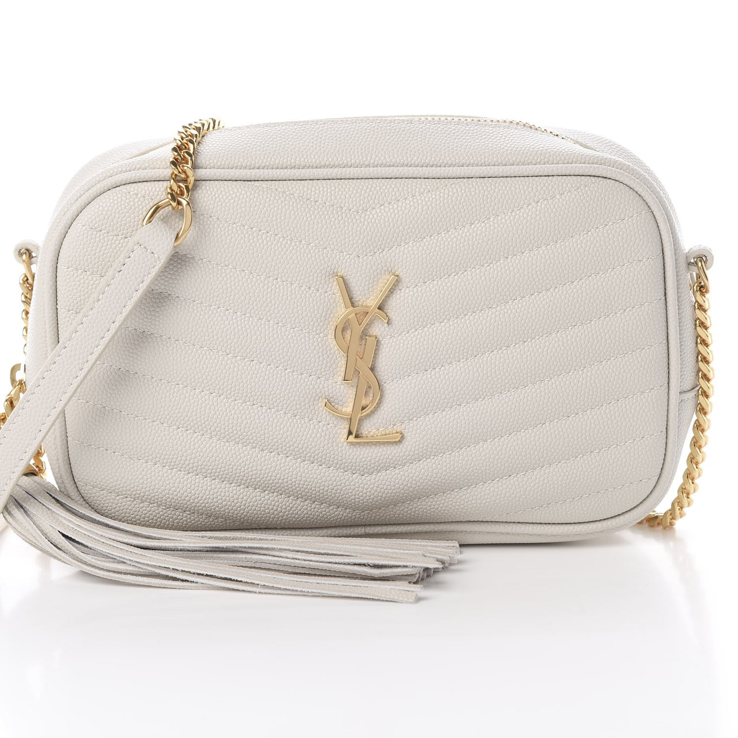 Grain De Poudre Matelasse Monogram Mini Lou Camera Bag Crema Soft