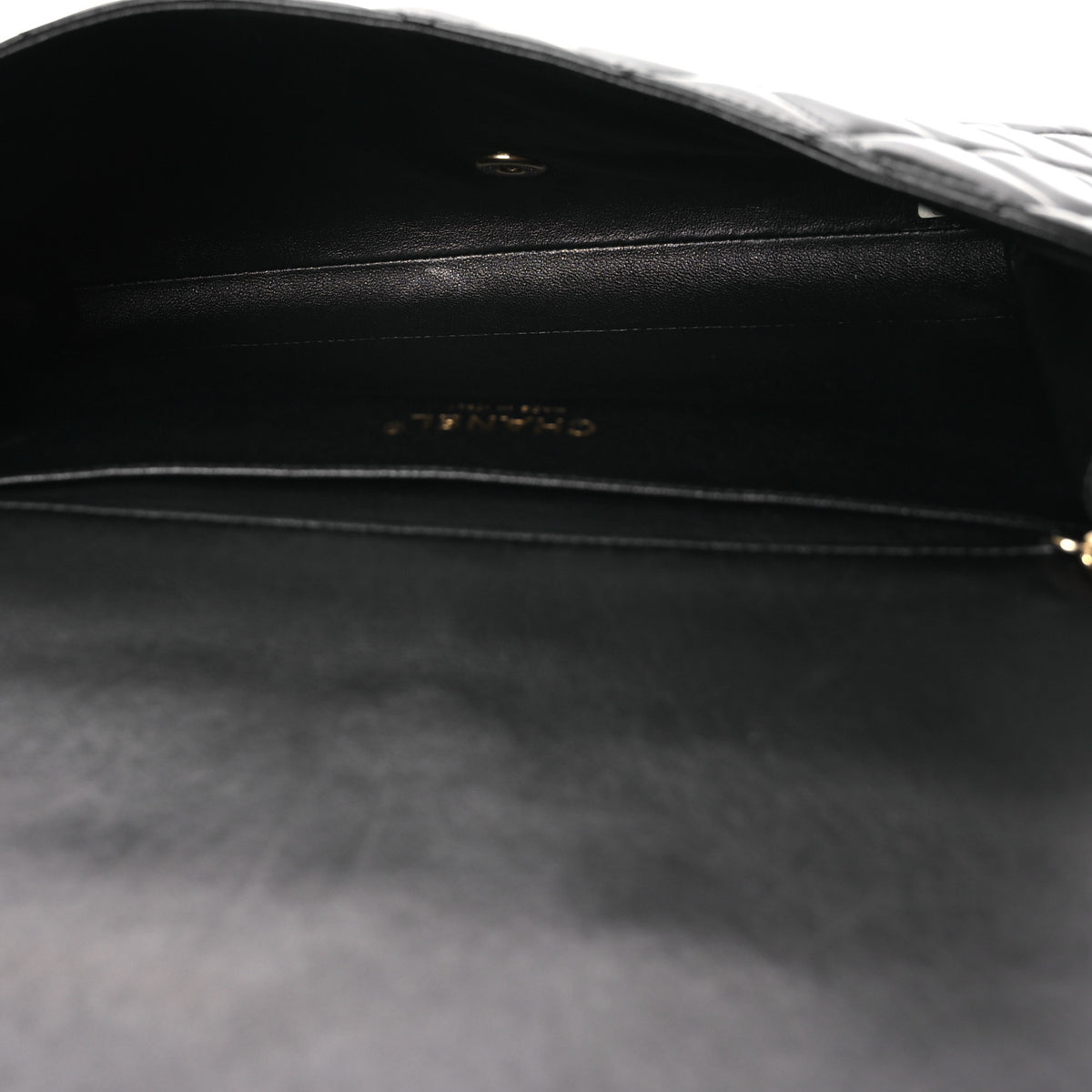 Lambskin Quilted Clutch with Chain Flap Black