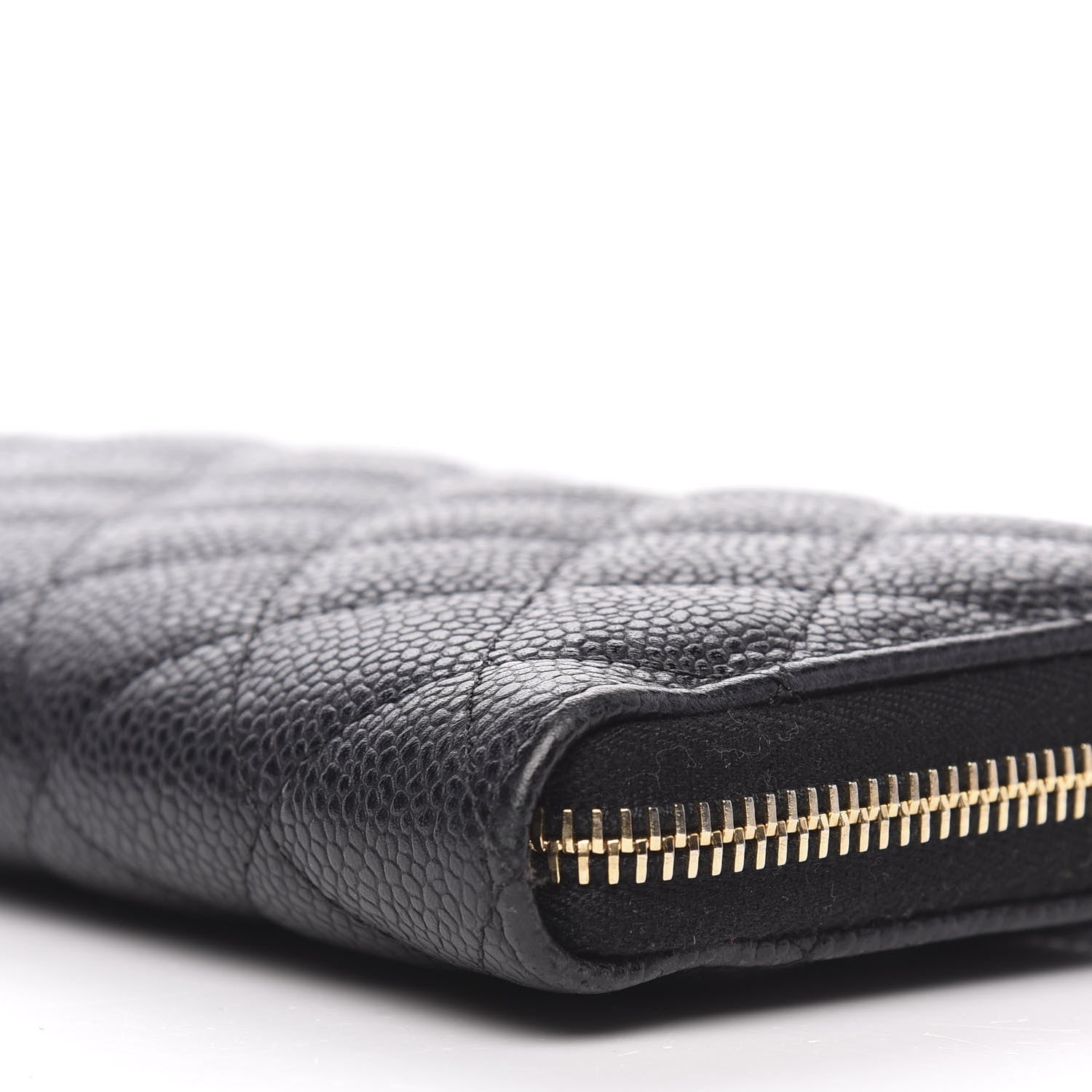 Chanel Caviar Quilted Large Gusset Zip Around Wallet Black 7 of 13