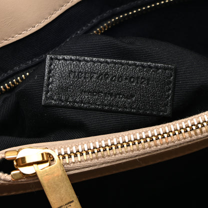 Saint Laurent Calfskin Y Quilted Monogram Medium Loulou Chain Satchel Dark Beige 8 of 13