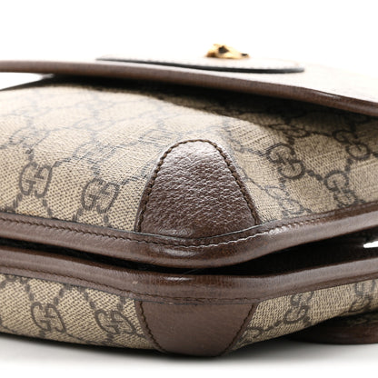 Gucci GG Supreme Monogram Web Small Neo Vintage Double Flap Messenger Bag Beige New Acero 10 of 10