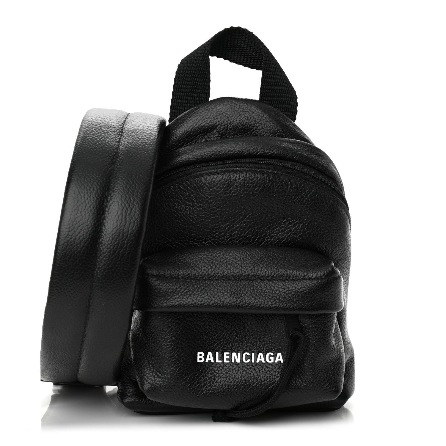 Balenciaga Grained Calfskin Mini Explorer Crossbody Backpack Black 1 of 9
