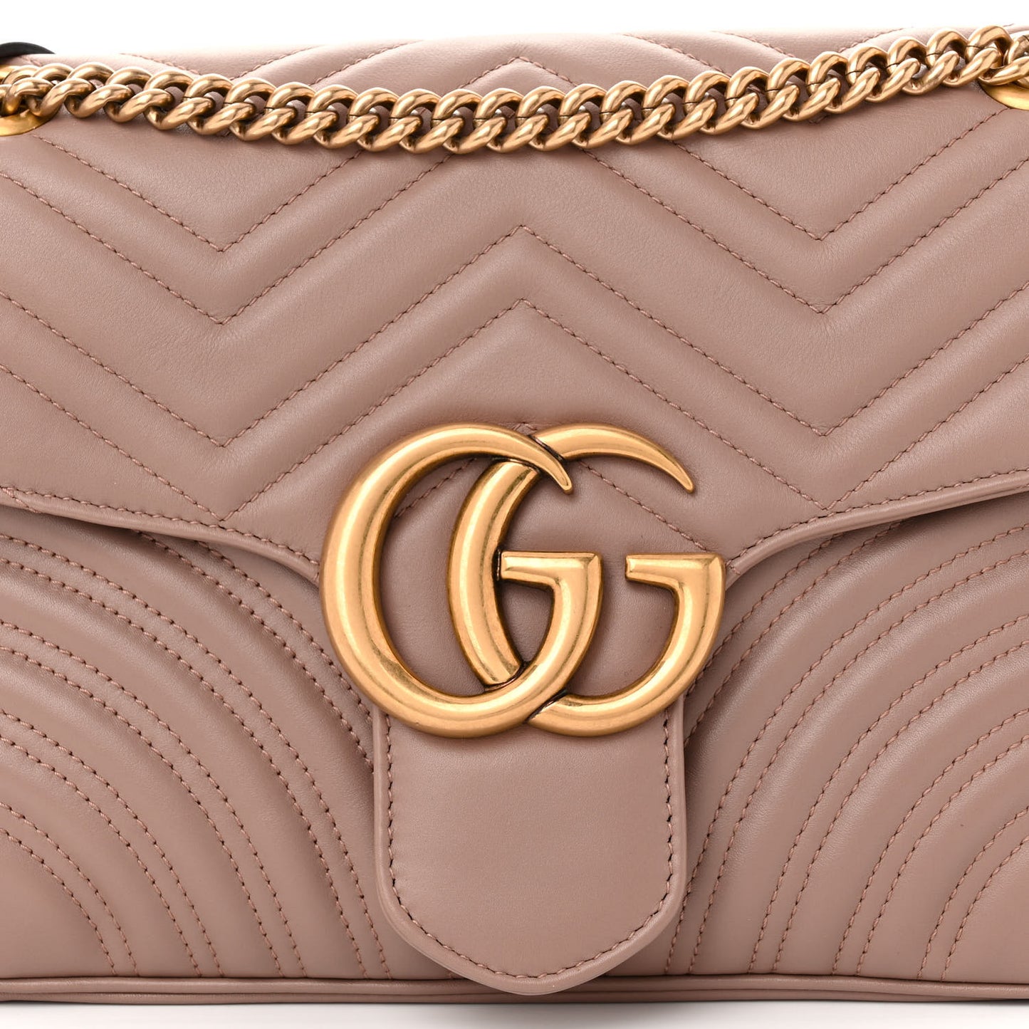 Calfskin Matelasse Medium GG Marmont Shoulder Bag Porcelain Rose