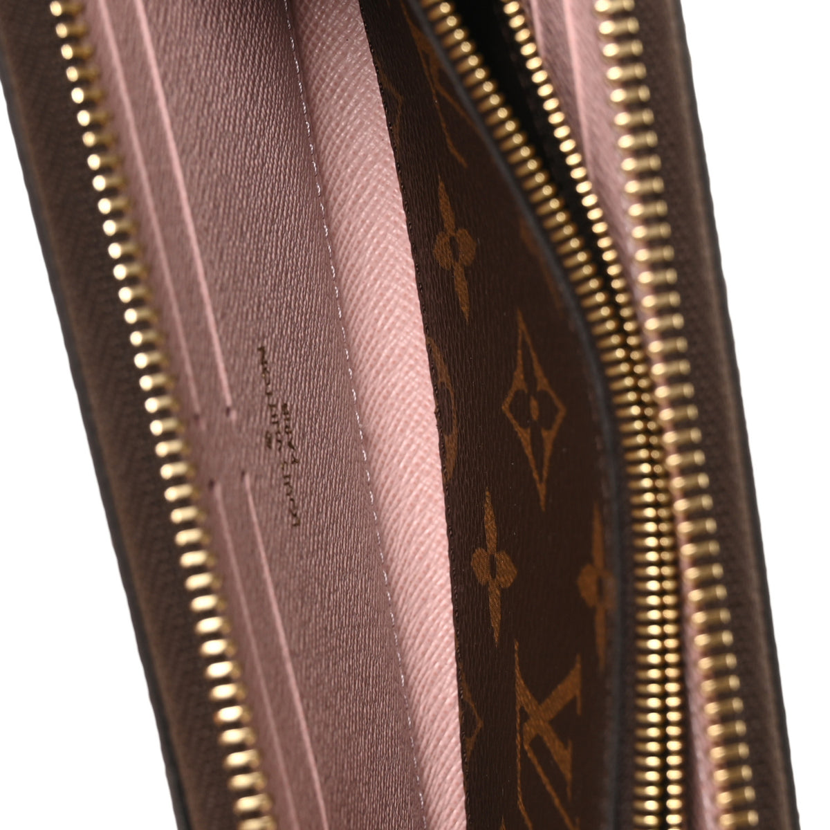 Monogram Clemence Wallet Rose Ballerine