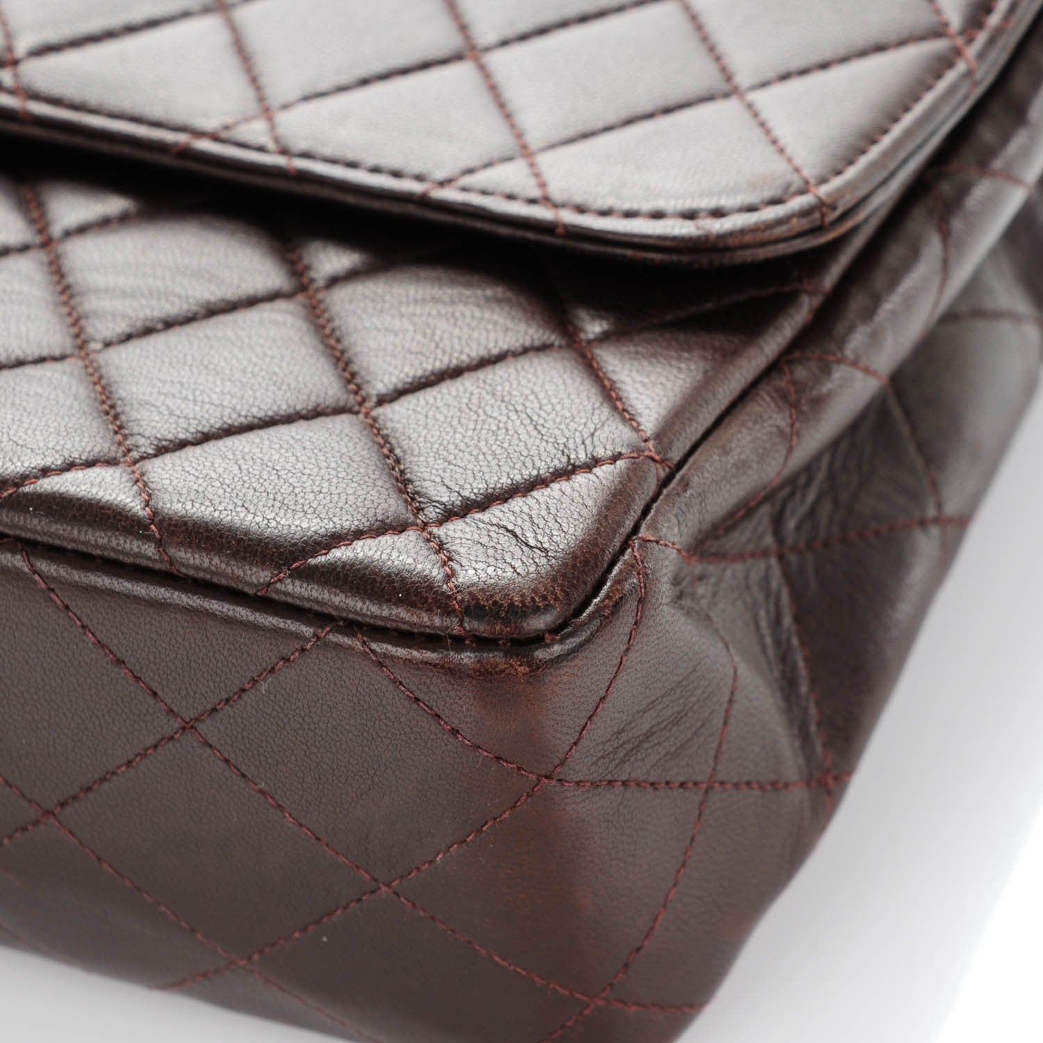 Chanel Lambskin Quilted Medium Kelly Flap Bag Brown 8 of 9