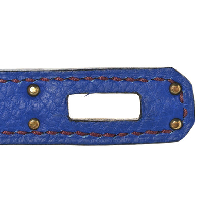 Hermes Togo Horseshoe Kelly Retourne 25 Bleu Electrique Bordeaux 28 of 38
