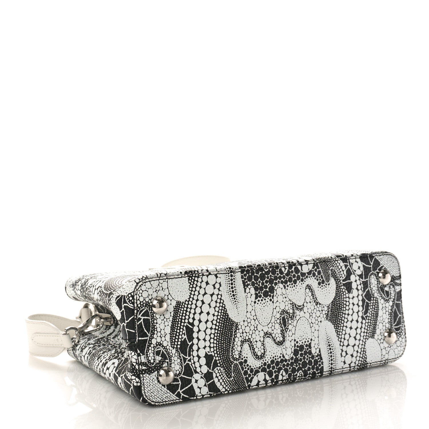 Louis Vuitton LV X YK Taurillon Psychedelic Capucines MM Black White 4 of 11