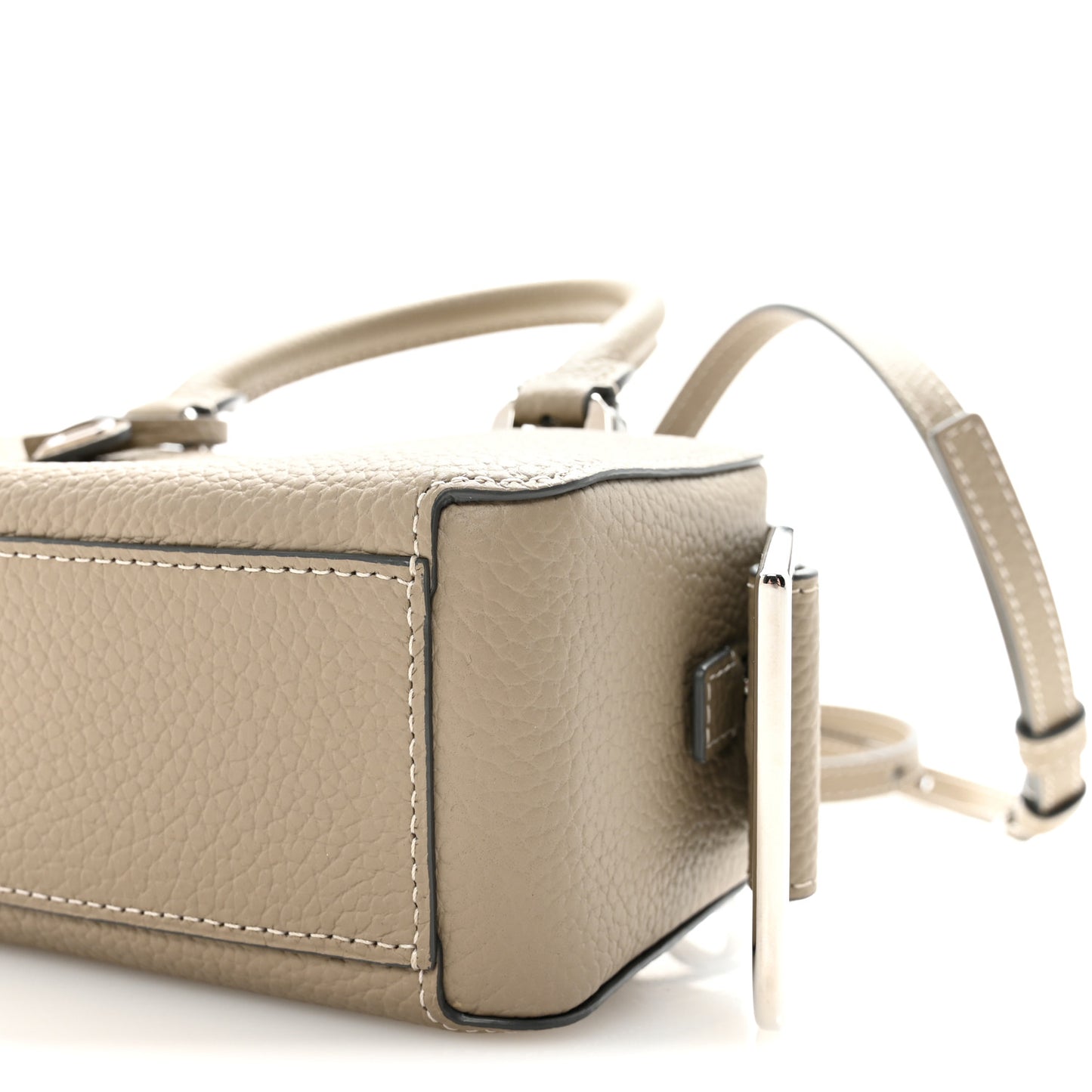 Taurillon Soft Nano Cool Box Satchel Tourterelle Ivory