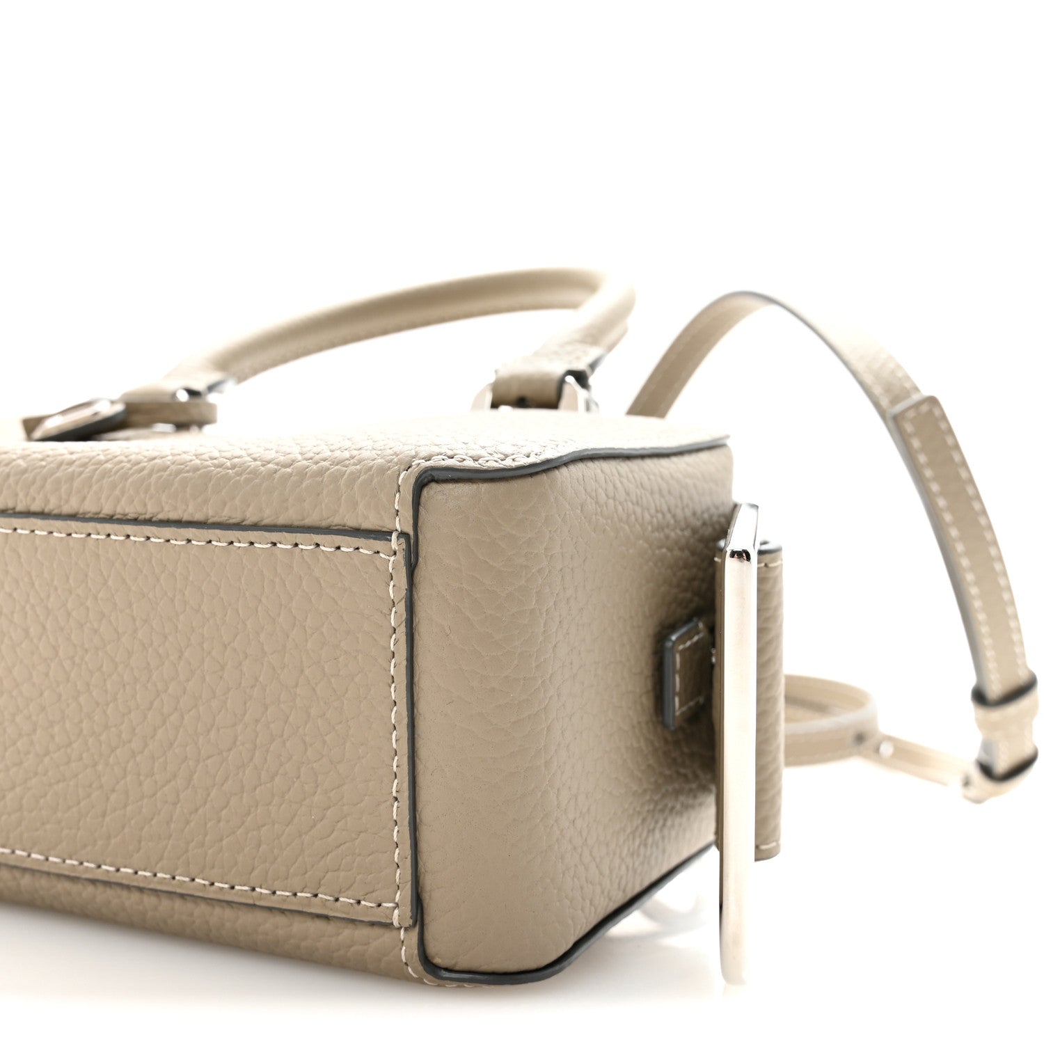 Delvaux Taurillon Soft Nano Cool Box Satchel Tourterelle Ivory 9 of 10