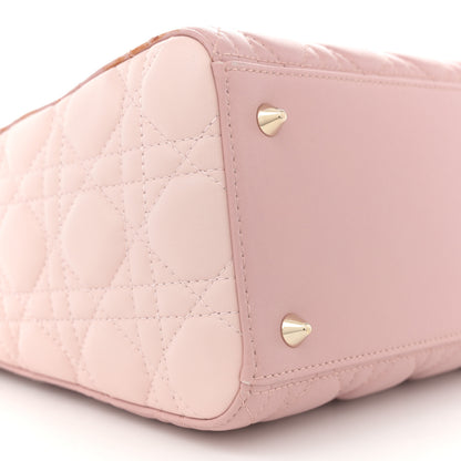 Christian Dior Lambskin Cannage Medium Tri-Color Lady Dior Rose Pale 9 of 14
