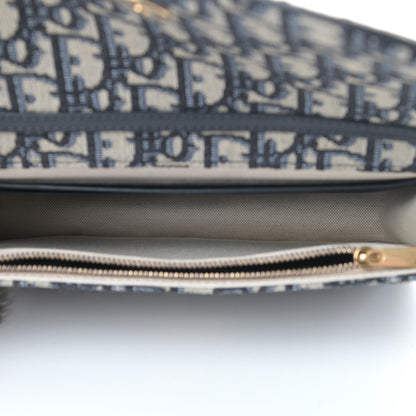 Christian Dior Oblique Saddle Chain Pouch Blue 5 of 10