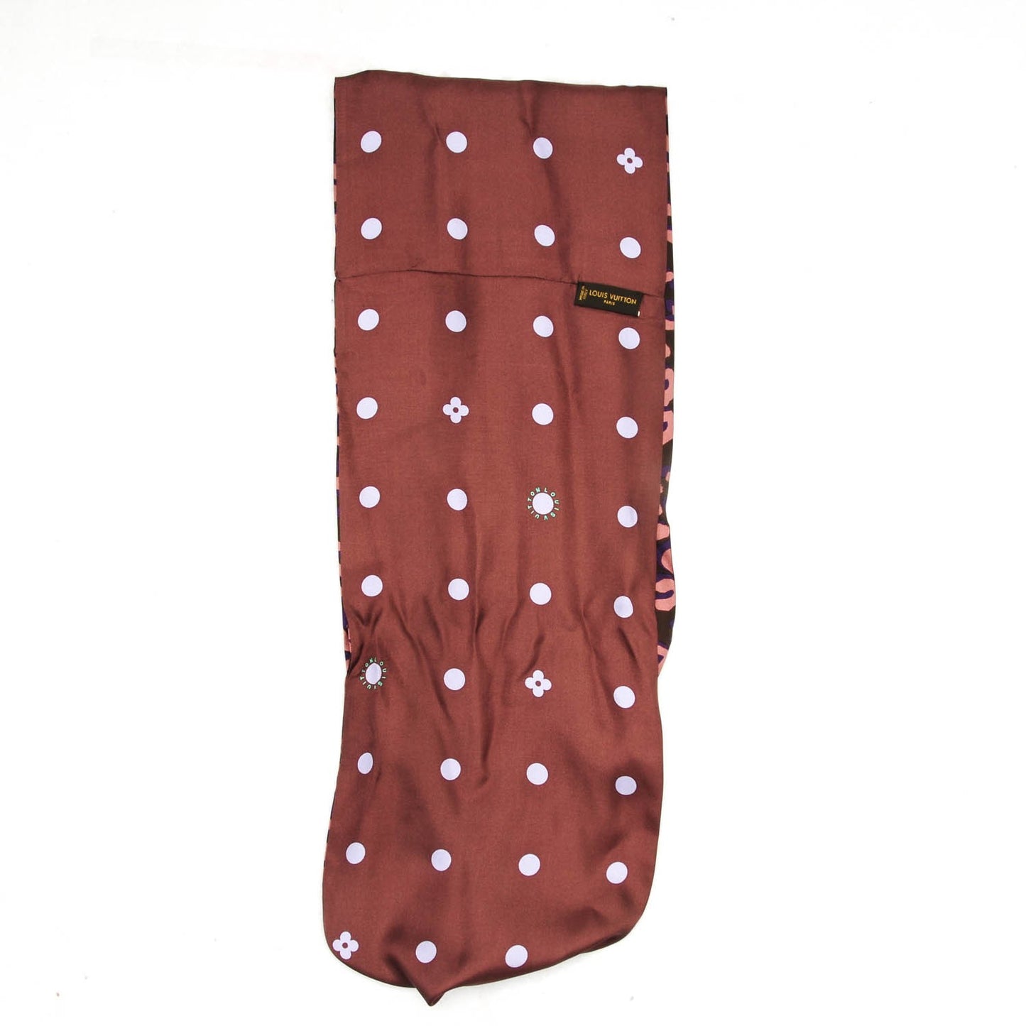 Silk Leopard Snood Scarf Mauve