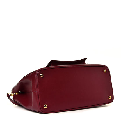 Prada Saffiano Lux Galleria Front Pocket Tote Cerise 5 of 8