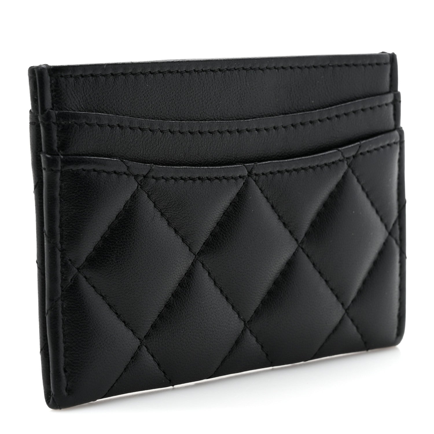 Chanel Lambskin Quilted Card Holder So Black 3 of 11