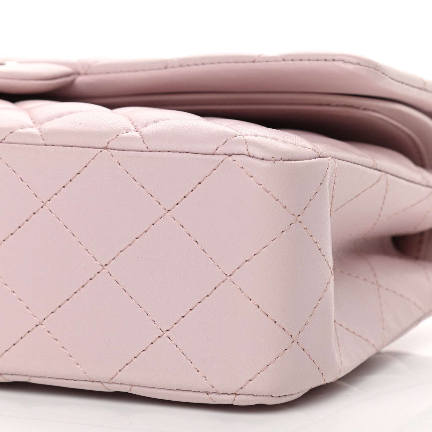 Chanel Lambskin Quilted Medium Double Flap Light Pink 9 of 10