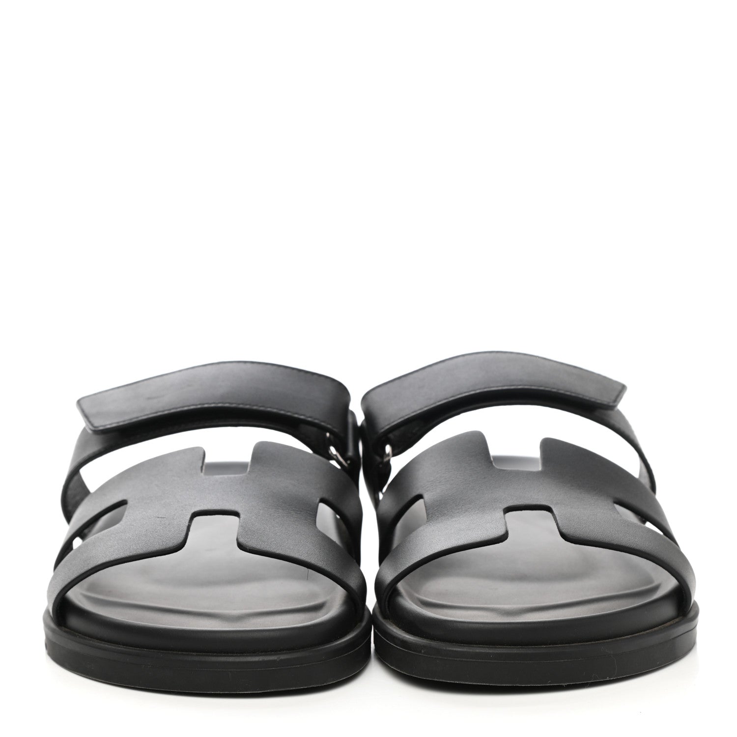 Hermes Calfskin Womens Chypre Sandals 39 Black 2 of 11