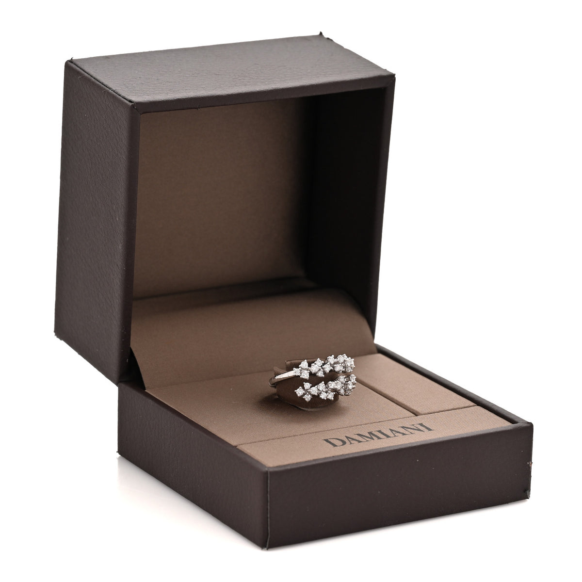 Damiani 18K White Gold Diamond Mimosa Cluster Ring 52 6 5 of 5
