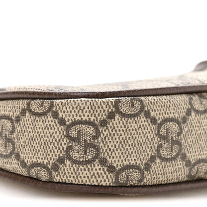 Gucci GG Supreme Monogram Textured Dollar Calfskin Mini Ophidia Chain Bag Beige Ebony 9 of 11