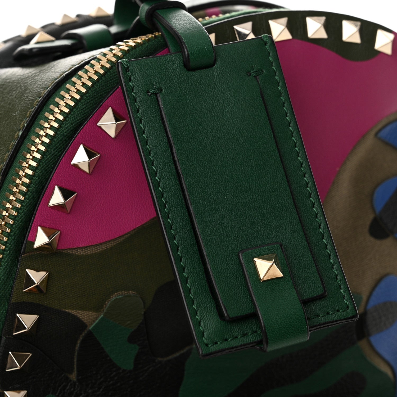 Valentino Garavani Nylon Calfskin Psychedelic Camouflage Medium Rockstud Backpack Multicolor 19 of 20