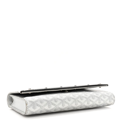 Goyard Goyardine Monte Carlo Bois Clutch With Strap Silver 4 of 17