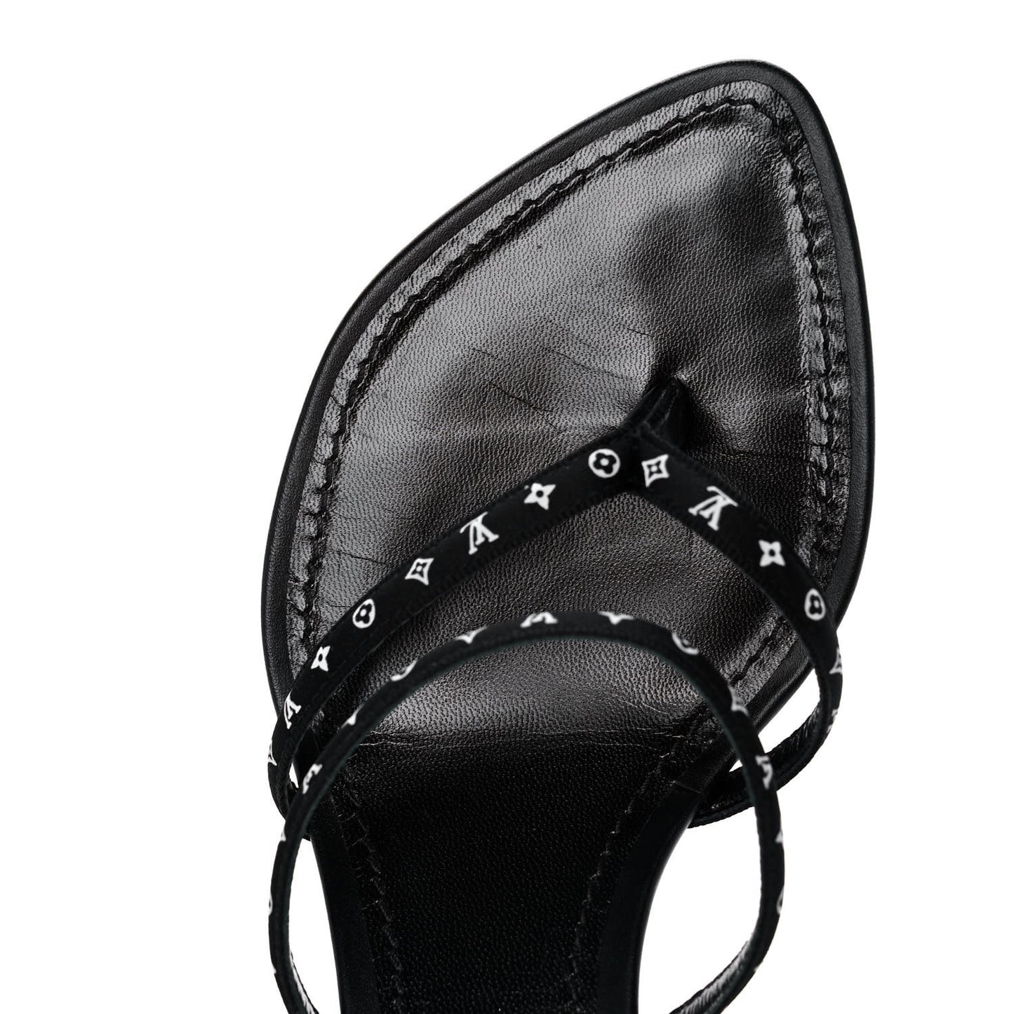 Satin Calfskin Citizen Thong Sandal 37 Black