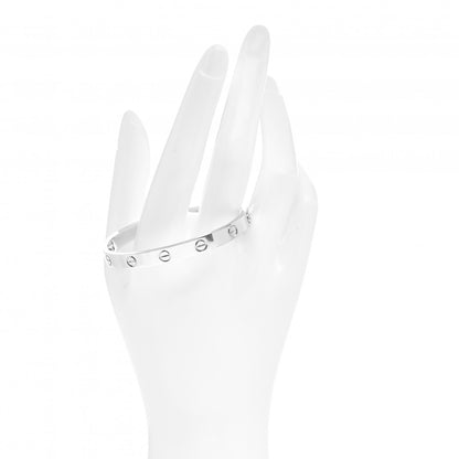 Cartier 18K White Gold LOVE Bracelet 16 2 of 5