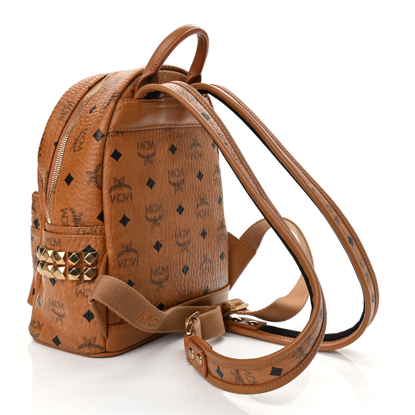 Visetos Side Stud Mini Stark Backpack Cognac