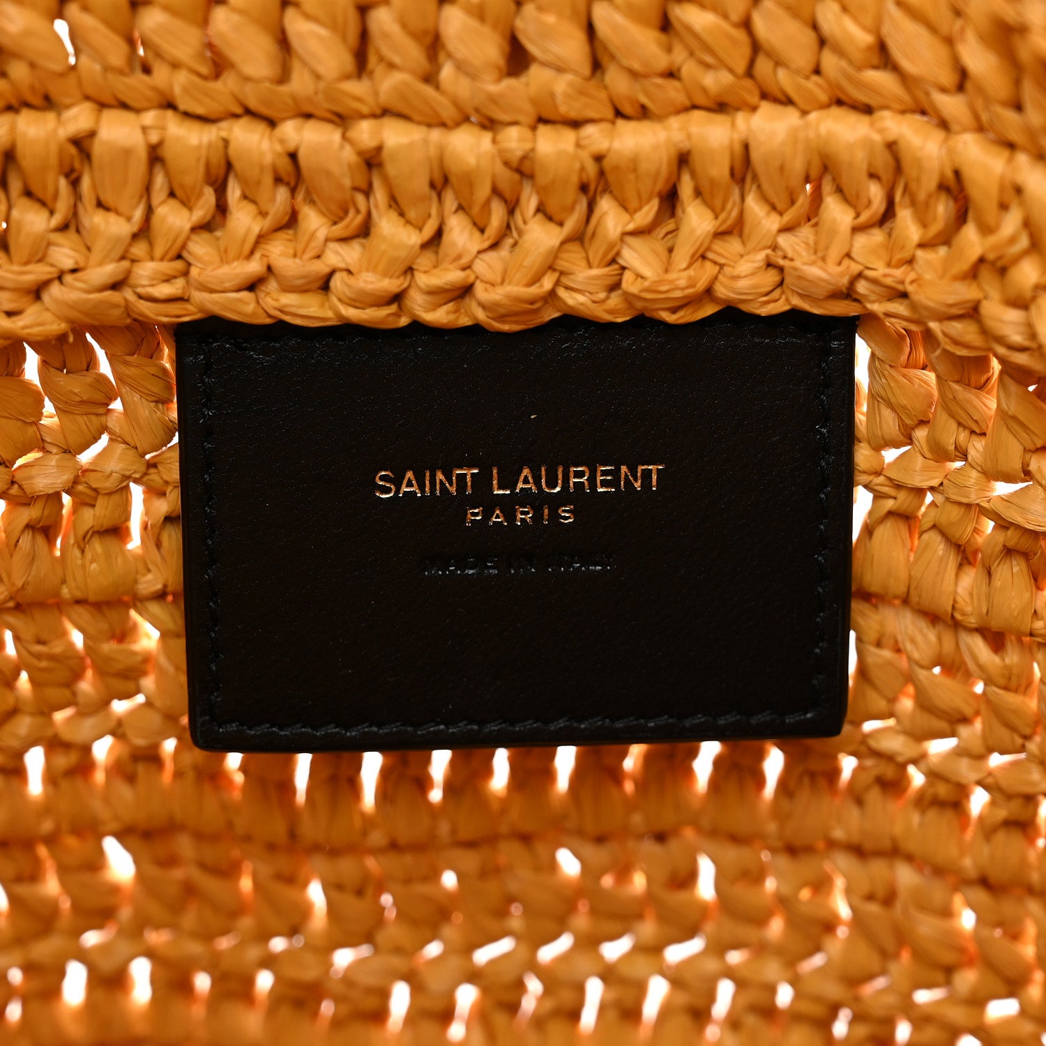 Saint Laurent Raffia Rive Gauche Tote Yellow 6 of 10