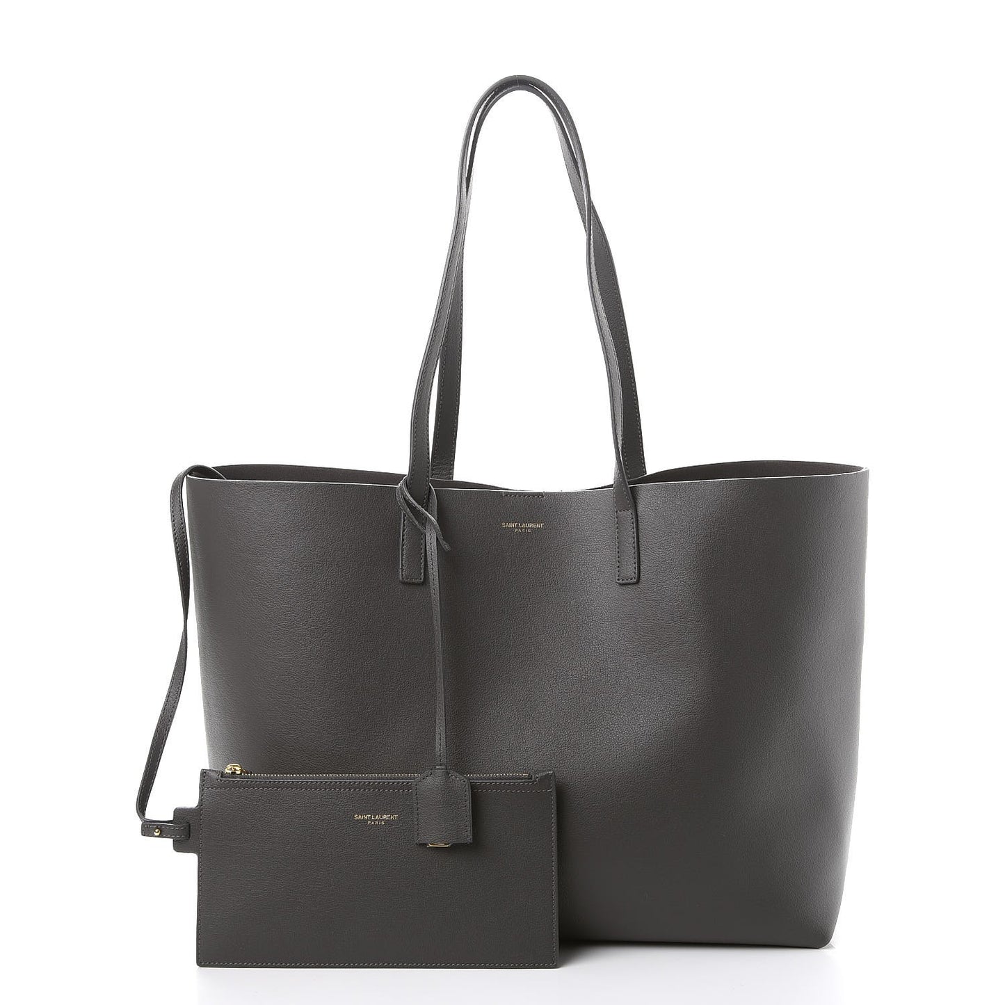Calfskin Large Shopping Tote Dark Grey
