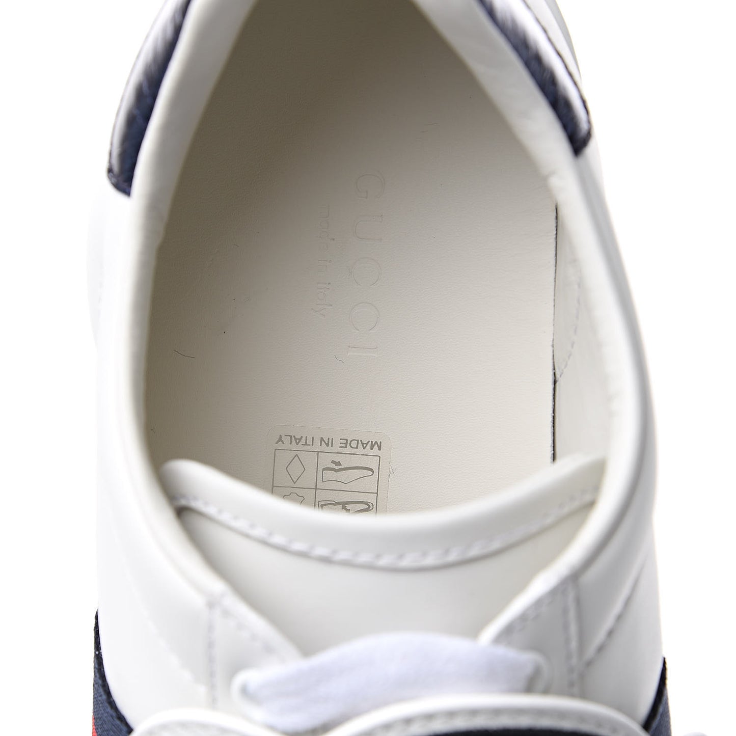 Calfskin Ayers Web Blind for Love Embroidered Womens Ace Sneakers 38.5 White