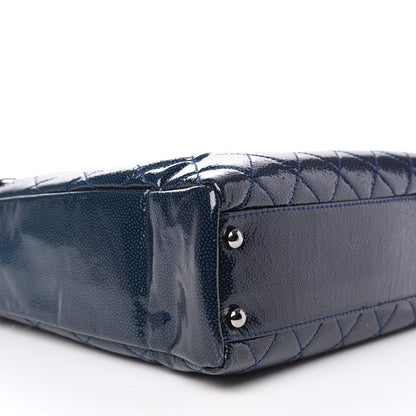 Chanel Patent Caviar Quilted Reissue 2.55 Tote Blue 7 of 10