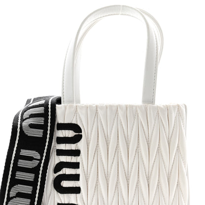 Miu Miu Patent Matelasse Crossbody Bag White Black 7 of 10