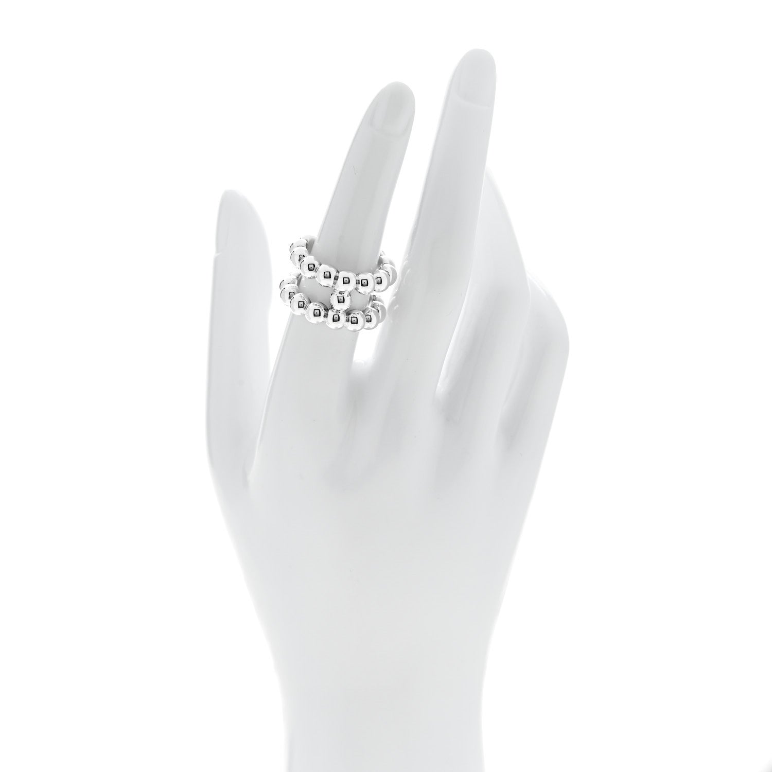 Hermes Sterling Silver Parade Boule Ring 53 6.5 2 of 5