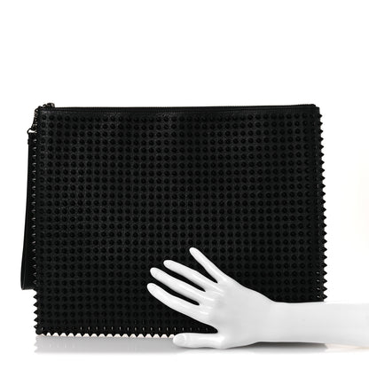 Christian Louboutin Peter Spikes Medium Pouch Black 3 of 18