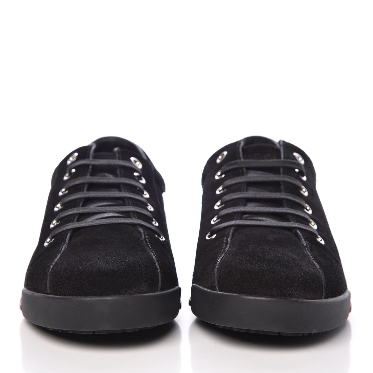 Gucci Softy Tek Suede Womens Low Top Sneakers 39.5 Black 2 of 10