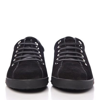 Gucci Softy Tek Suede Womens Low Top Sneakers 39.5 Black 2 of 10