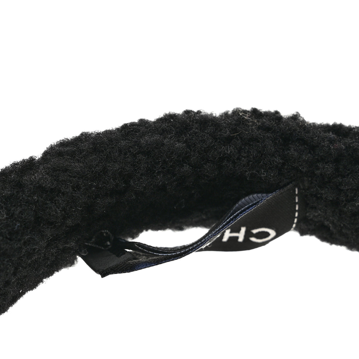 Chanel Shearling CC Ear Muffs Black Ecru 5 of 5
